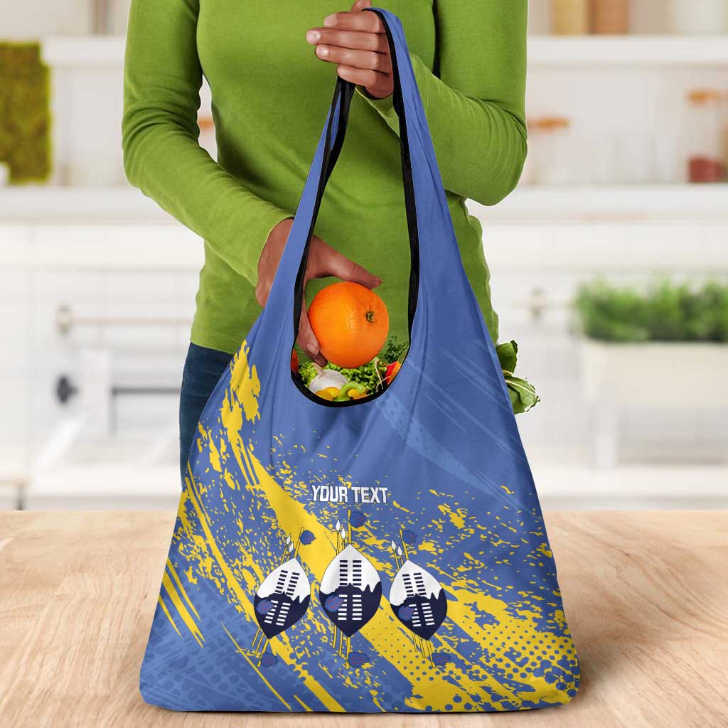 Eswatini Football Custom Grocery Bag Sihlangu Semnikati Blue - African Pride