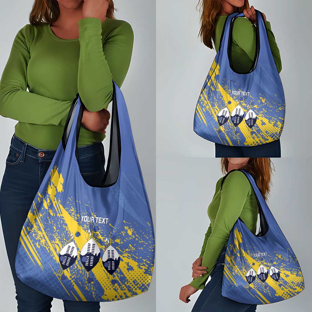 Eswatini Football Custom Grocery Bag Sihlangu Semnikati Blue - African Pride