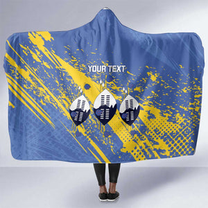 Eswatini Football Custom Hooded Blanket Sihlangu Semnikati Blue - African Pride