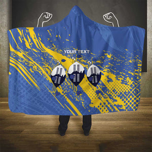 Eswatini Football Custom Hooded Blanket Sihlangu Semnikati Blue - African Pride