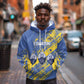 Eswatini Football Custom Hoodie Sihlangu Semnikati Blue - African Pride