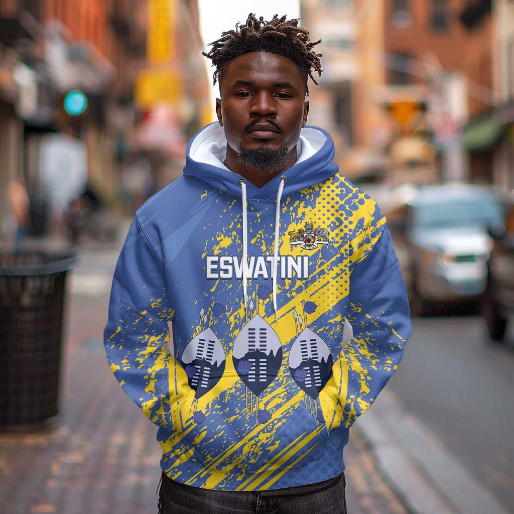 Eswatini Football Custom Hoodie Sihlangu Semnikati Blue - African Pride