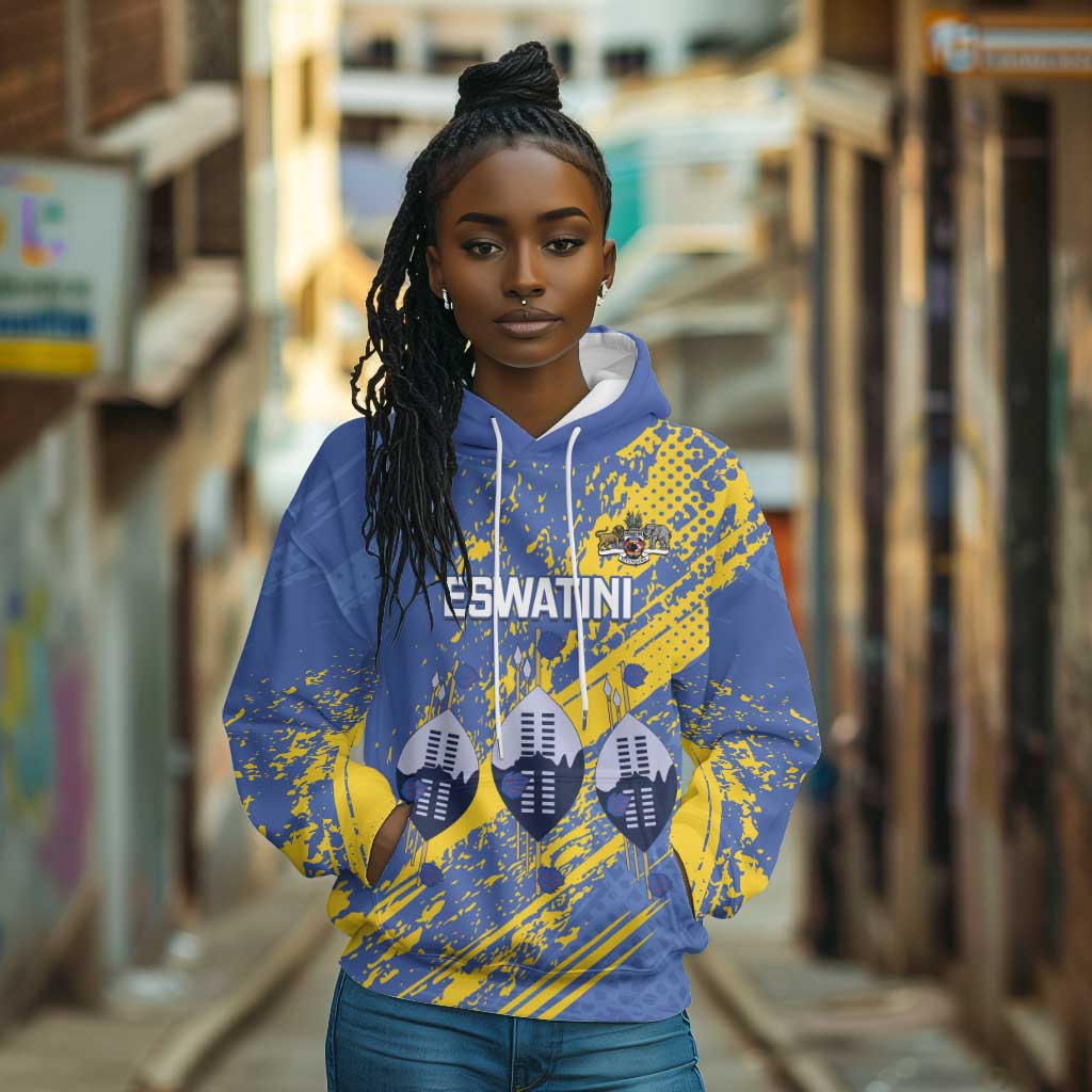 Eswatini Football Custom Hoodie Sihlangu Semnikati Blue - African Pride