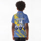 Eswatini Football Custom Kid Polo Shirt Sihlangu Semnikati Blue - African Pride