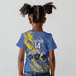 Eswatini Football Custom Kid T shirt Sihlangu Semnikati Blue - African Pride