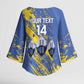 Eswatini Football Custom Kimono Sleeve Blouse Sihlangu Semnikati Blue