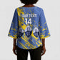 Eswatini Football Custom Kimono Sleeve Blouse Sihlangu Semnikati Blue