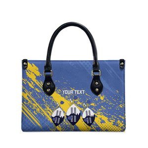 Eswatini Football Custom Leather Bag Sihlangu Semnikati Blue