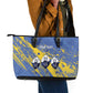 Eswatini Football Custom Leather Tote Bag Sihlangu Semnikati Blue - African Pride