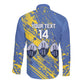 Eswatini Football Custom Long Sleeve Button Shirt Sihlangu Semnikati Blue - African Pride
