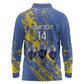 Eswatini Football Custom Long Sleeve Polo Shirt Sihlangu Semnikati Blue - African Pride