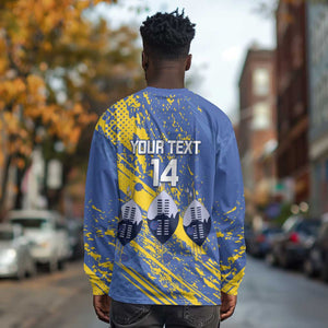 Eswatini Football Custom Long Sleeve Shirt Sihlangu Semnikati Blue - African Pride
