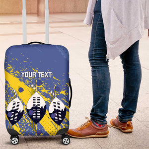 Eswatini Football Custom Luggage Cover Sihlangu Semnikati Blue - African Pride