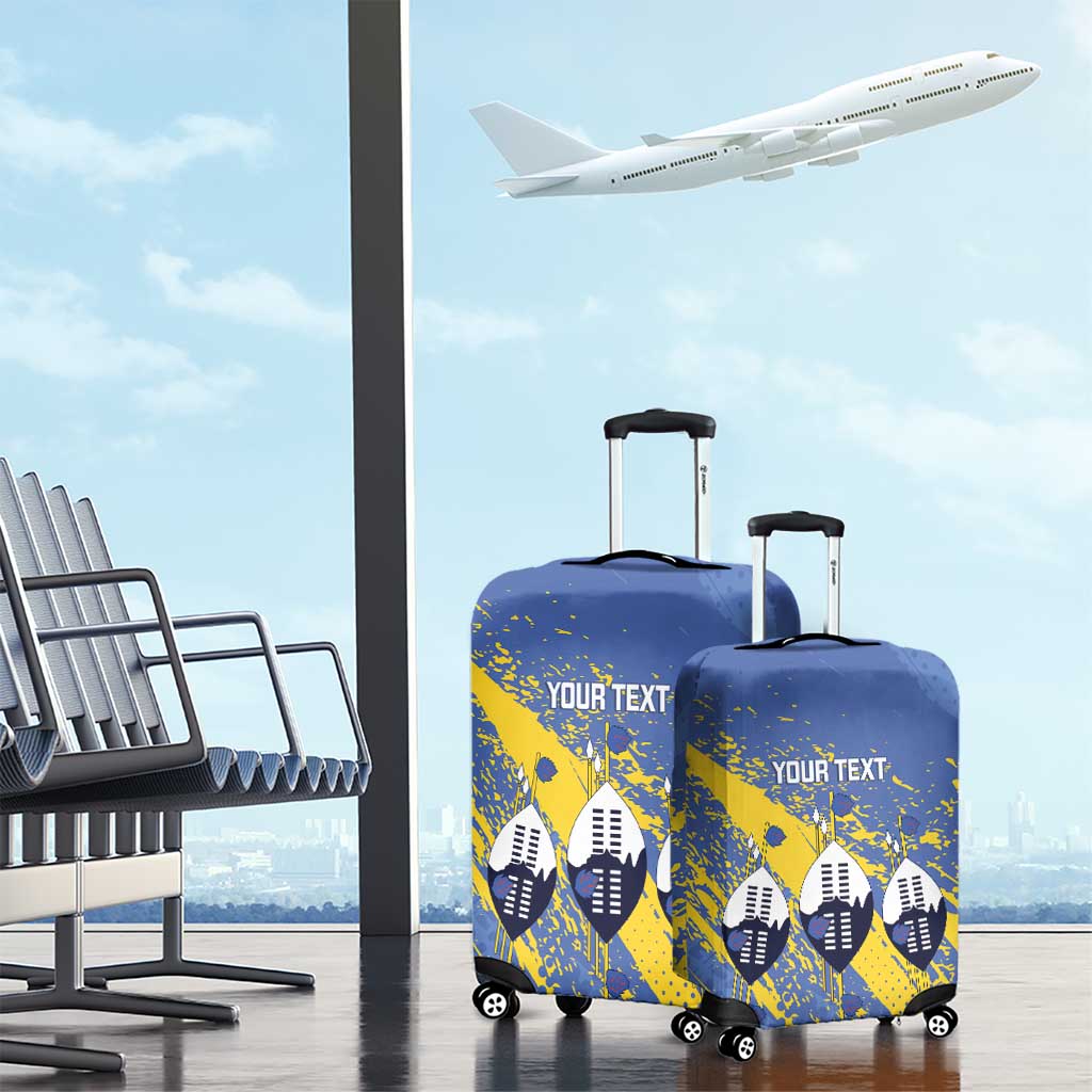Eswatini Football Custom Luggage Cover Sihlangu Semnikati Blue - African Pride
