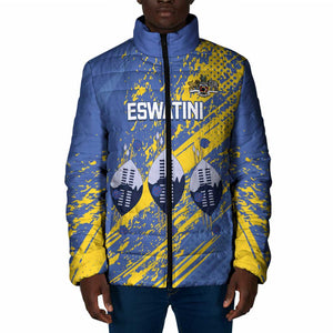 Eswatini Football Custom Padded Jacket Sihlangu Semnikati Blue