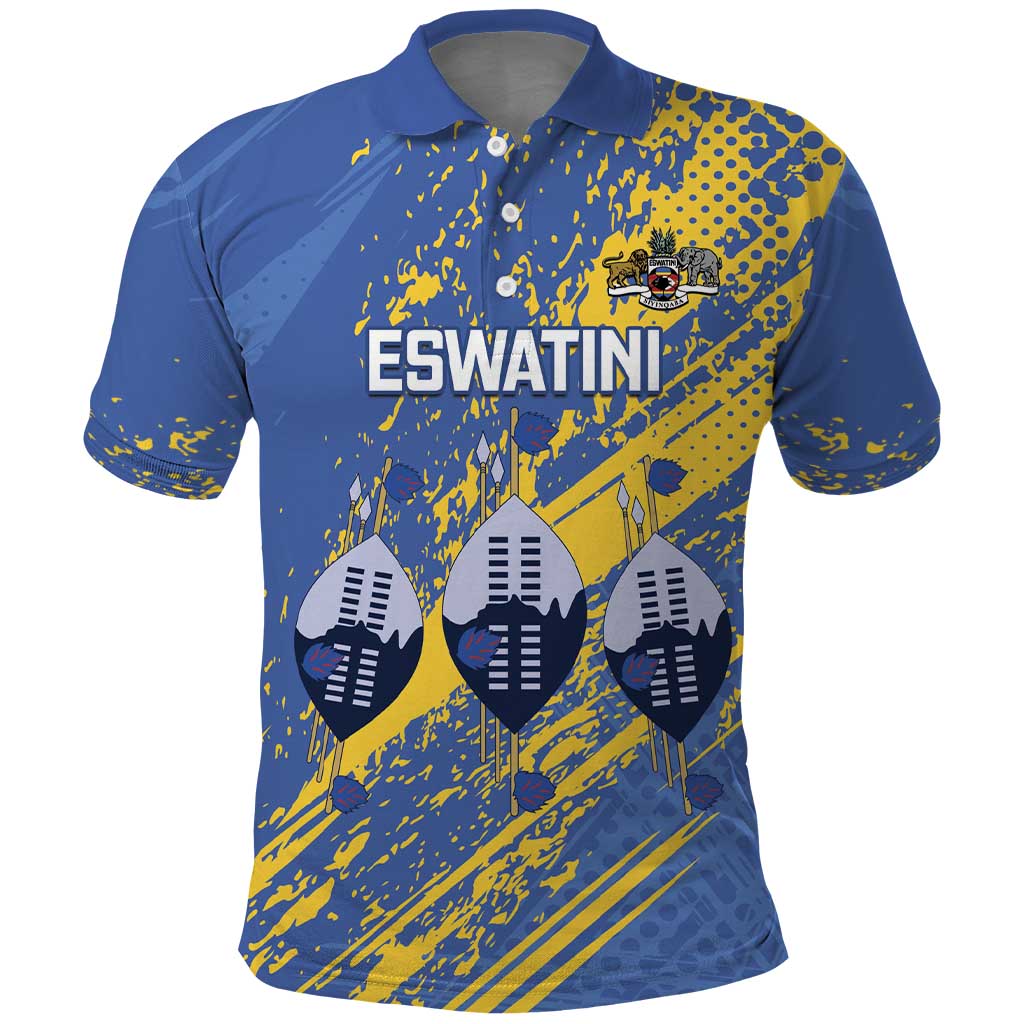 Eswatini Football Custom Polo Shirt Sihlangu Semnikati Blue - African Pride