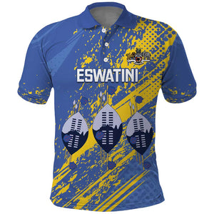 Eswatini Football Custom Polo Shirt Sihlangu Semnikati Blue - African Pride