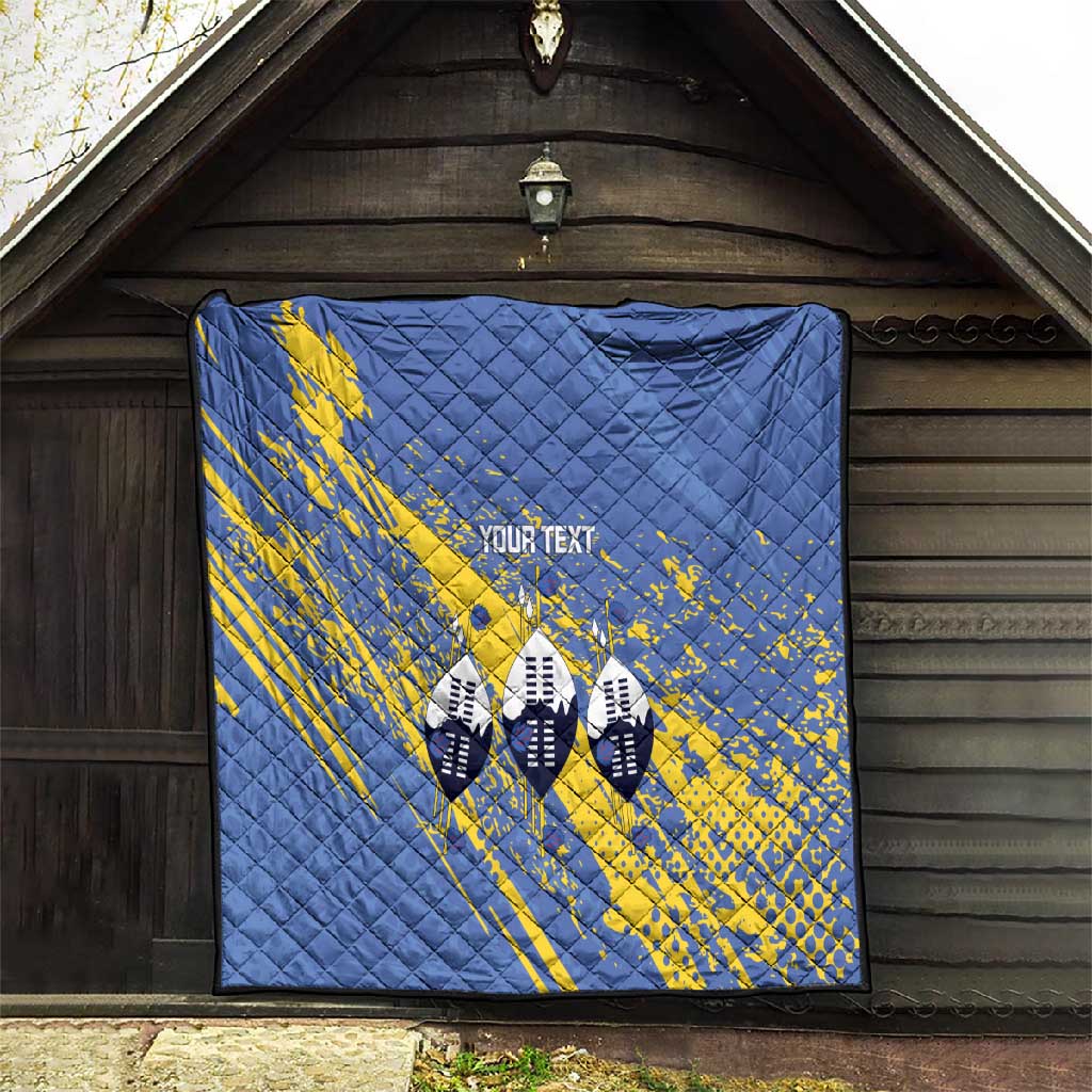 Eswatini Football Custom Quilt Sihlangu Semnikati Blue - African Pride