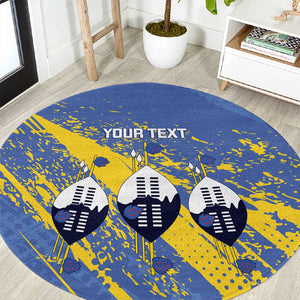 Eswatini Football Custom Round Carpet Sihlangu Semnikati Blue - African Pride