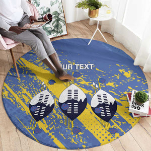 Eswatini Football Custom Round Carpet Sihlangu Semnikati Blue - African Pride