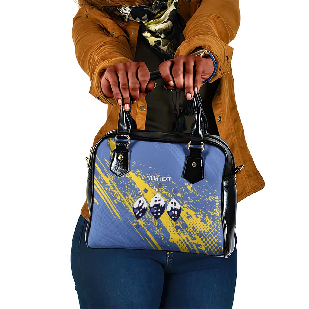 Eswatini Football Custom Shoulder Handbag Sihlangu Semnikati Blue - African Pride