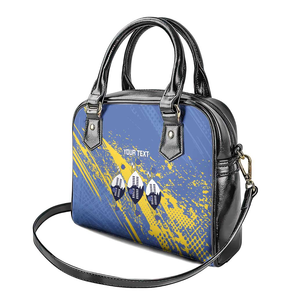 Eswatini Football Custom Shoulder Handbag Sihlangu Semnikati Blue - African Pride