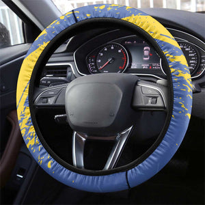 Eswatini Football Steering Wheel Cover Sihlangu Semnikati Blue - African Pride