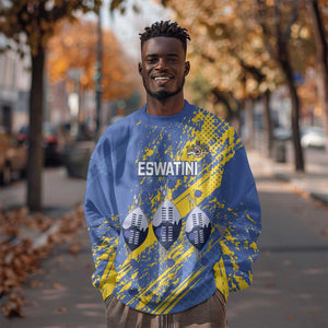 Eswatini Football Custom Sweatshirt Sihlangu Semnikati Blue - African Pride
