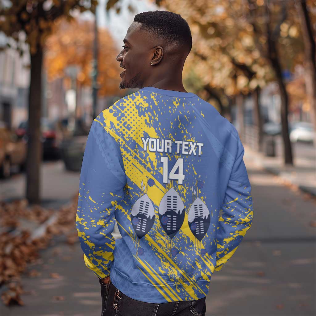 Eswatini Football Custom Sweatshirt Sihlangu Semnikati Blue - African Pride