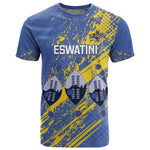Eswatini Football Custom T shirt Sihlangu Semnikati Blue - African Pride