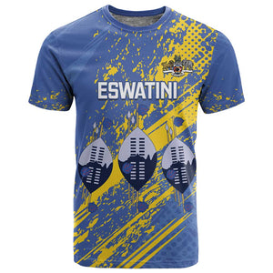 Eswatini Football Custom T shirt Sihlangu Semnikati Blue - African Pride