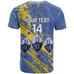 Eswatini Football Custom T shirt Sihlangu Semnikati Blue - African Pride