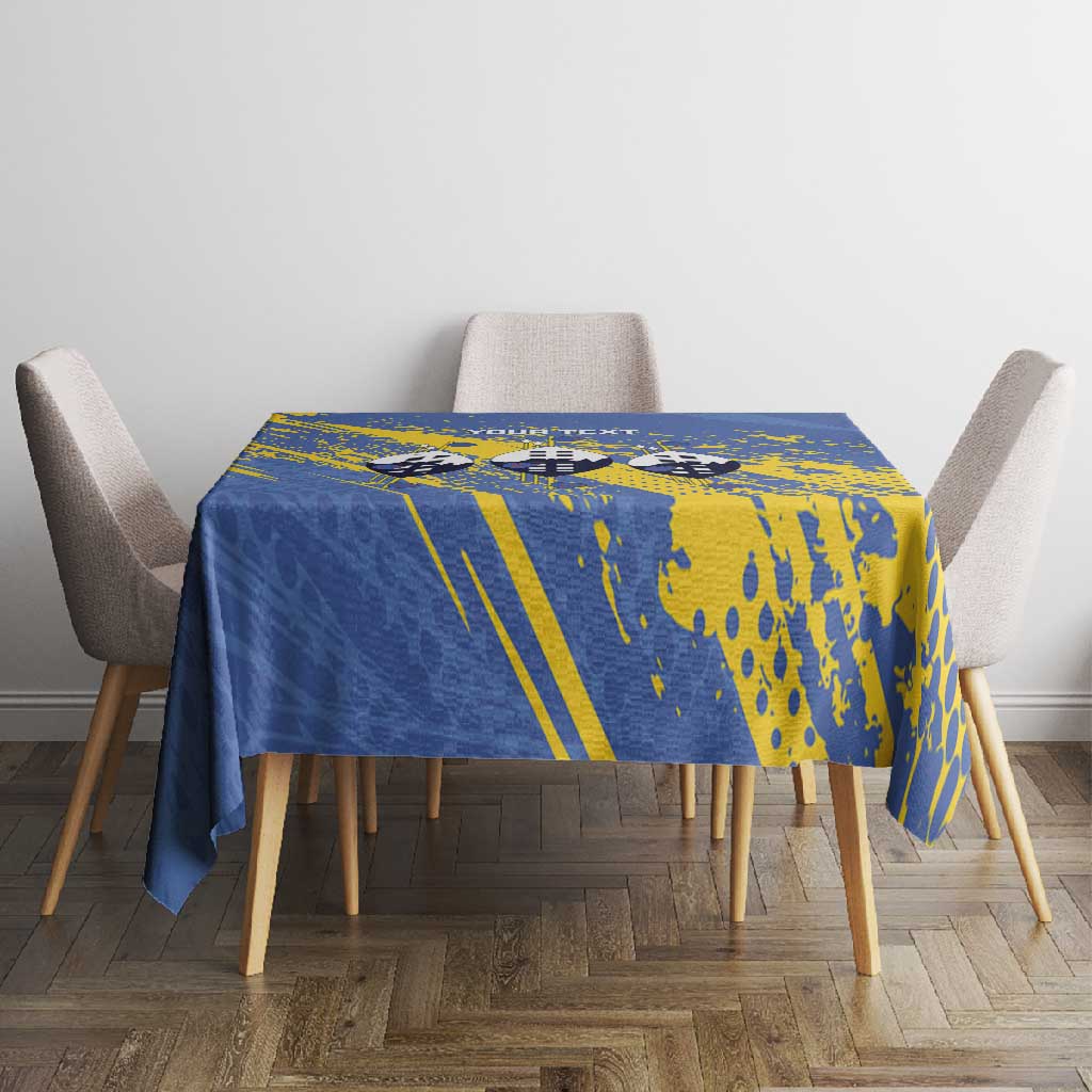 Eswatini Football Custom Tablecloth Sihlangu Semnikati Blue - African Pride