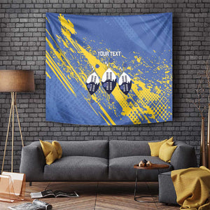 Eswatini Football Custom Tapestry Sihlangu Semnikati Blue - African Pride