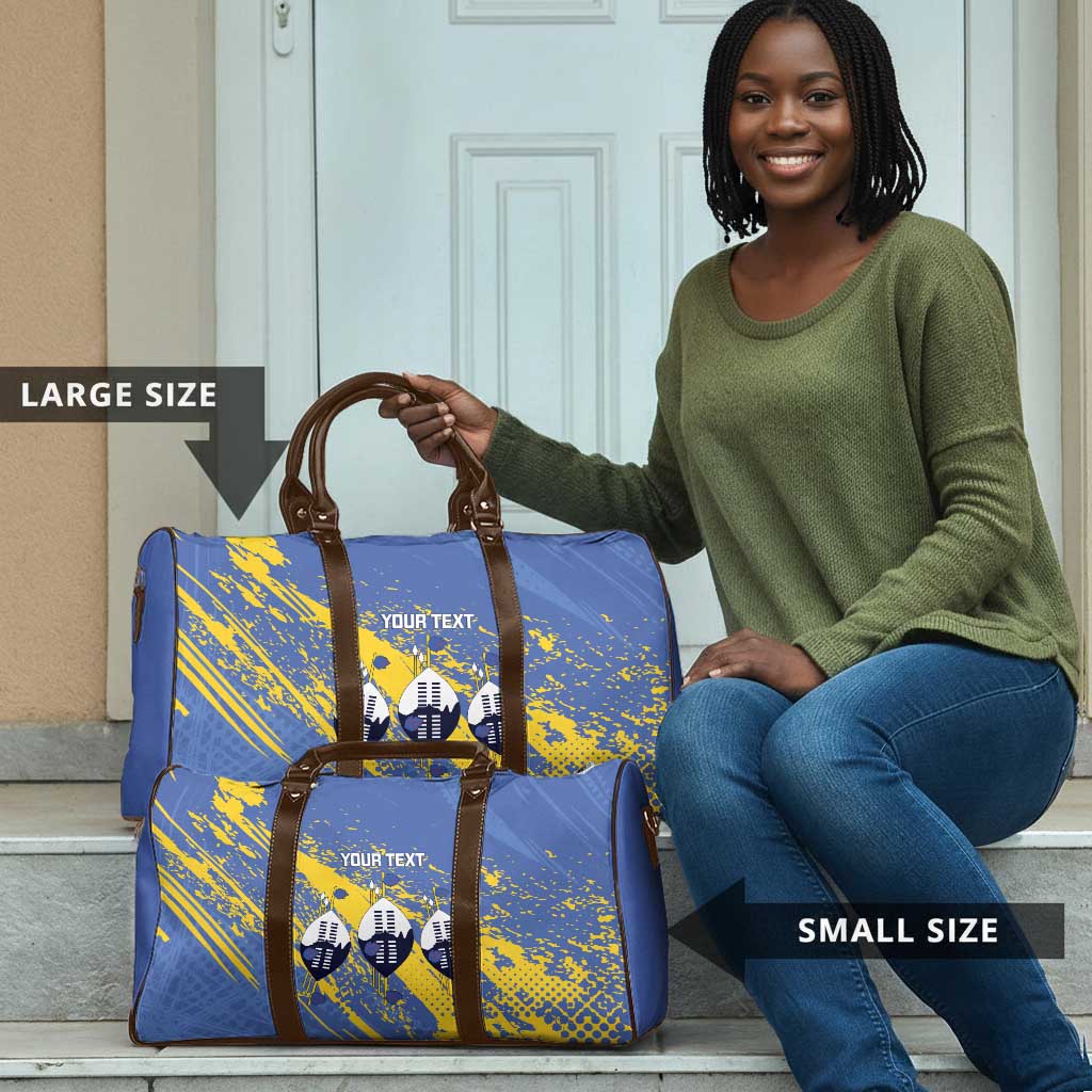 Eswatini Football Custom Travel Bag Sihlangu Semnikati Blue