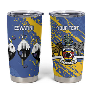 Eswatini Football Custom Tumbler Cup Sihlangu Semnikati Blue - African Pride