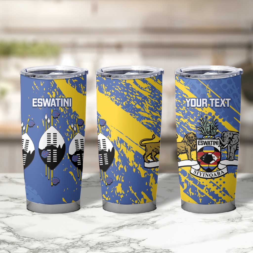 Eswatini Football Custom Tumbler Cup Sihlangu Semnikati Blue - African Pride