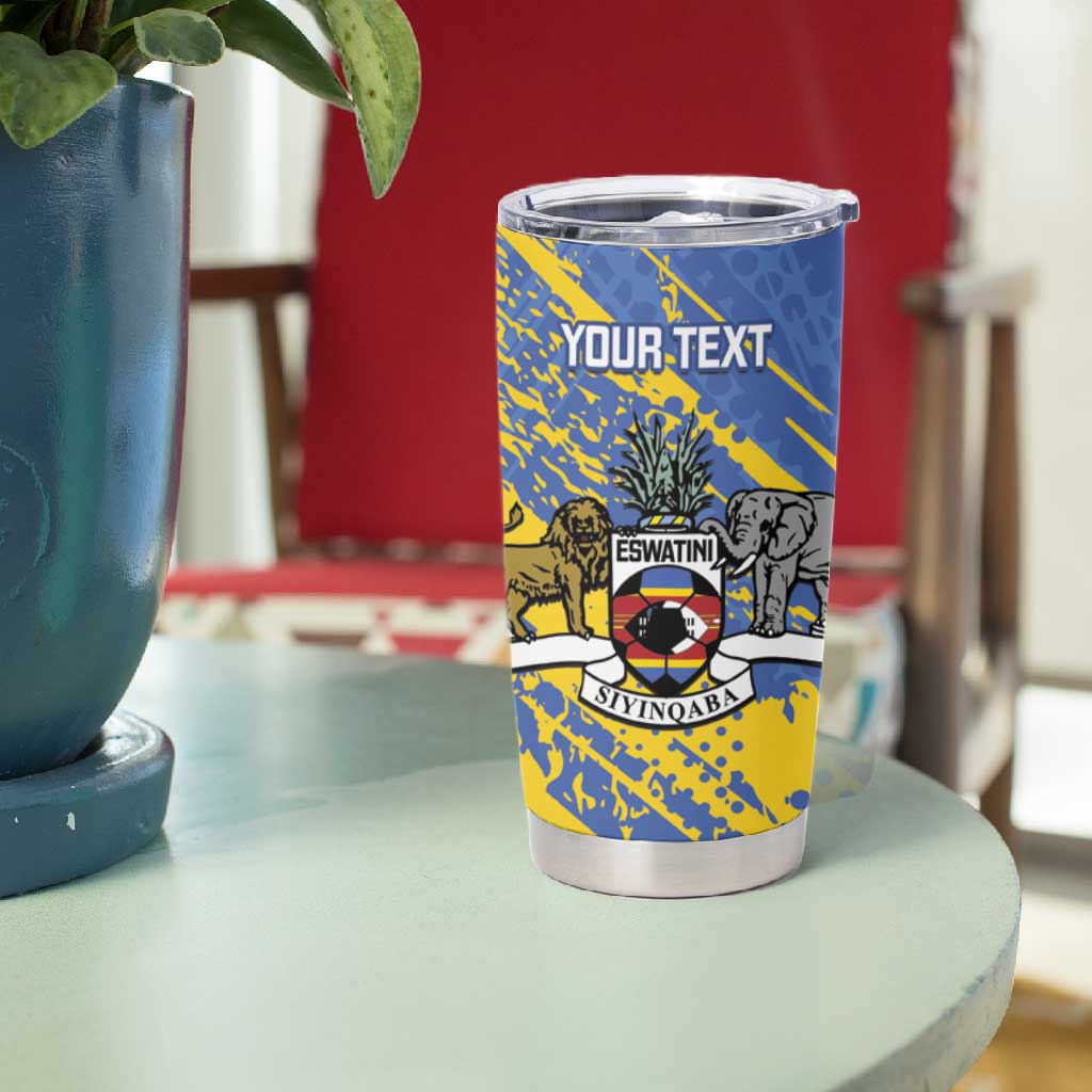 Eswatini Football Custom Tumbler Cup Sihlangu Semnikati Blue - African Pride