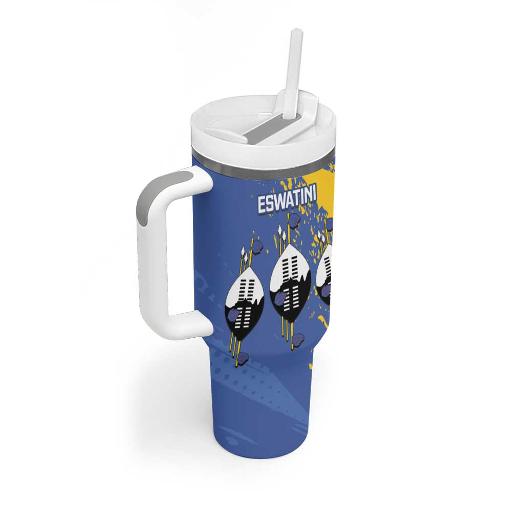 Eswatini Football Custom Tumbler With Handle Sihlangu Semnikati Blue - African Pride
