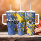 Eswatini Football Custom Tumbler With Handle Sihlangu Semnikati Blue - African Pride