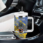 Eswatini Football Custom Tumbler With Handle Sihlangu Semnikati Blue - African Pride