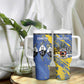 Eswatini Football Custom Tumbler With Handle Sihlangu Semnikati Blue - African Pride