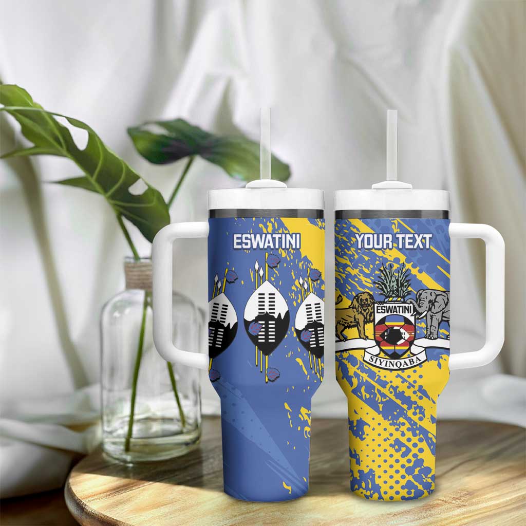 Eswatini Football Custom Tumbler With Handle Sihlangu Semnikati Blue - African Pride