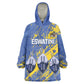 Eswatini Football Custom Wearable Blanket Hoodie Sihlangu Semnikati Blue - African Pride