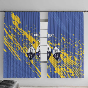 Eswatini Football Custom Window Curtain Sihlangu Semnikati Blue - African Pride