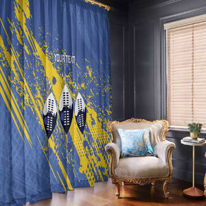 Eswatini Football Custom Window Curtain Sihlangu Semnikati Blue - African Pride