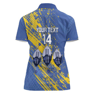 Eswatini Football Custom Women Polo Shirt Sihlangu Semnikati Blue - African Pride