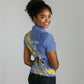 Eswatini Football Custom Women Polo Shirt Sihlangu Semnikati Blue - African Pride