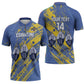 Eswatini Football Custom Zipper Polo Shirt Sihlangu Semnikati Blue