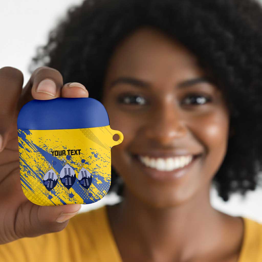 Eswatini Football Custom AirPods Case Sihlangu Semnikati Yellow